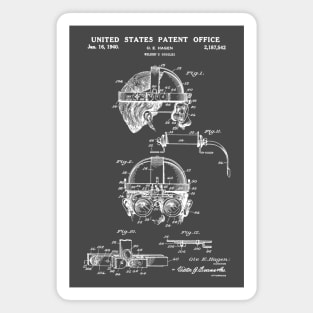 Welding Goggles Patent White Magnet